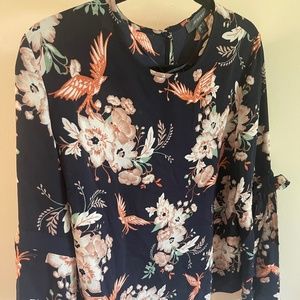 Flower print blouse